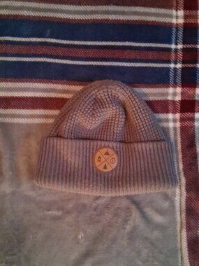 Avalanche Gray Waffle knit Cuffed Beanie